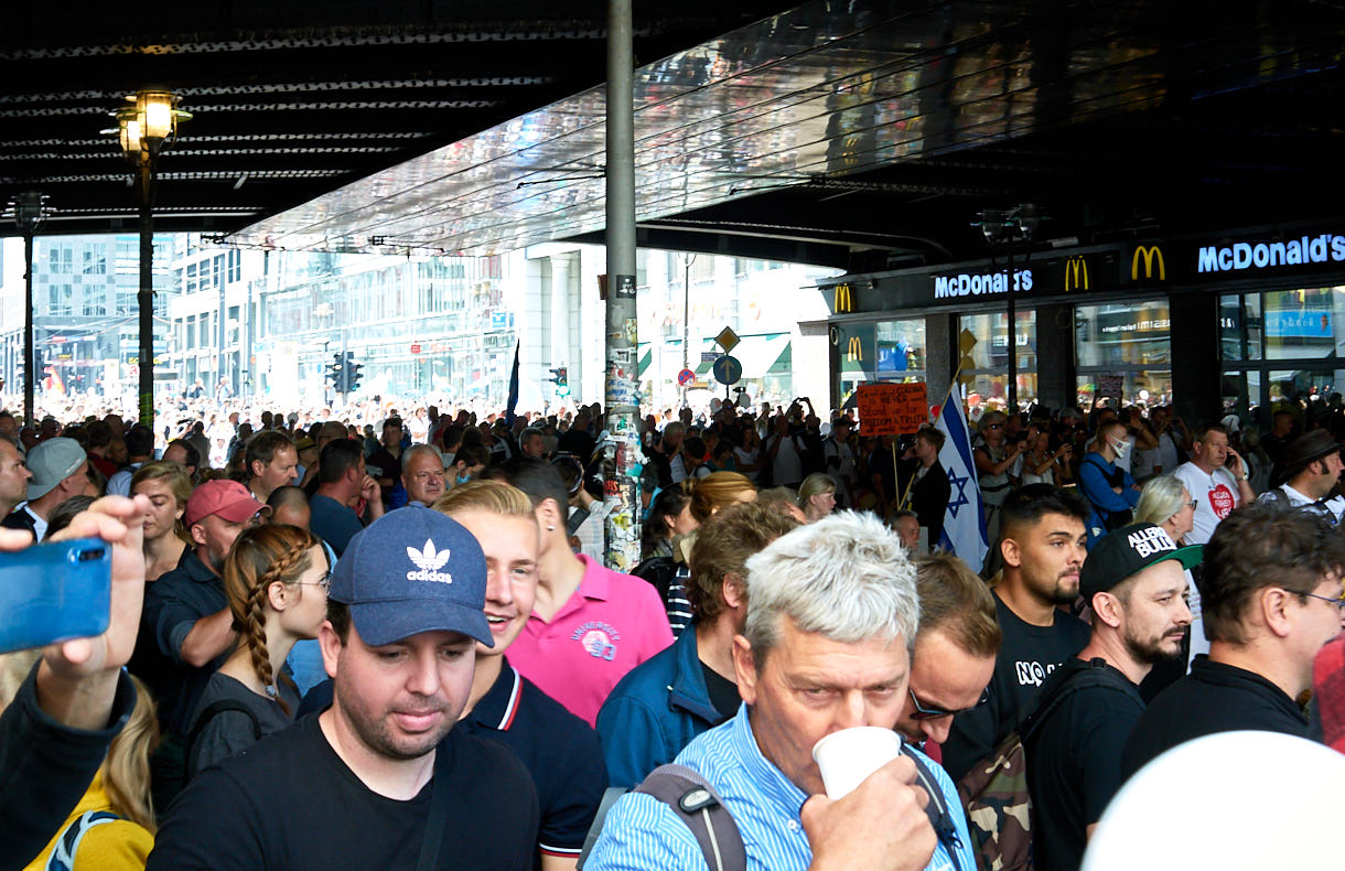 Bild von H.Schiele von der großen Querdenken-Demonstration am 29. August 2020 in Berlin