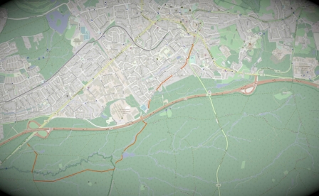 Wanderkarte aus dem Buch "1899 - Bensberg und Umgegend" von H.Schiele. Grundkarte: OpenStreetMaps.